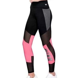 Victoria's Secret Pink Cotton Bling Glitter Legging Yoga Pocket Mesh